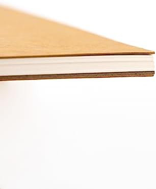 10 inch x 7.5 inch, 100GSM, Blank Spiral Notebook, 1-Pack, Soft Cover, Sketch book, 100 Pages / 50 Sheets, with writing backboard, (Brown) - Image 5