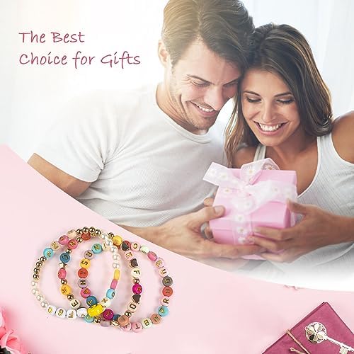 1000PCS Colourful Letter Beads for Threading, 4 x 7 MM Acrylic Round Beads for Jewellery DIY Making Crafts Bracelets Necklaces Ornaments-Gold - Image 7