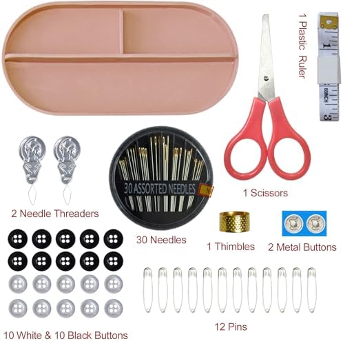 colored bird 40 Spools of Sewing Thread,Gift Box Portable Basic Sewing Repair Kits (Red) - Image 3