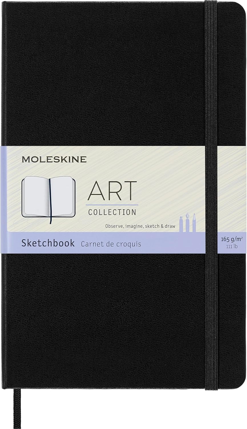 Moleskine Art Sketchbook, Hard Cover, Large (5" x 8.25") Plain/Blank, Black, 104 Pages - Image 7