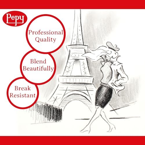 Pepy Professional Soft Charcoal Pencil Set – Set of 6 Pre-Sharpened Black Charcoal Pencils; Perfect for Drawing, Sketching, Blending and Shading - Image 2