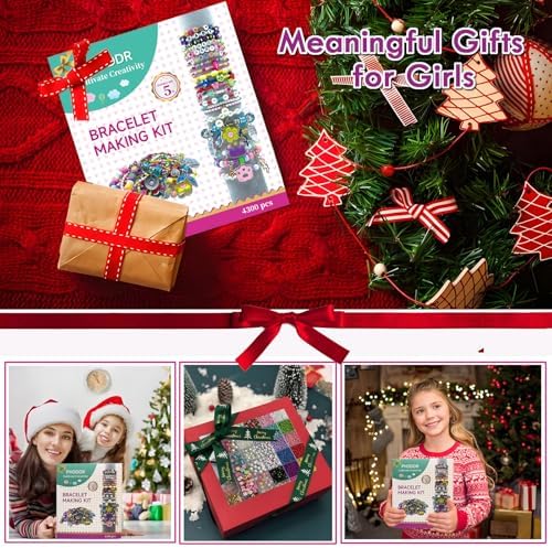 PHODDR 4300pcs Beads Bracelet Making Kit ,Beads for Jewelry Making Kit Supplies, Friendship Bracelet kit, Birthday Christmas Gifts for Girls Ages 5 6 7 8 9 10 11 12 Years Old - Image 6